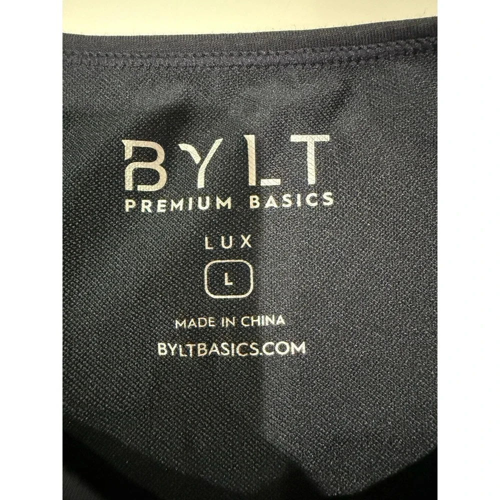 BYLT Premium Basics Lux Drop Cut T-Shirt Navy Blue Mens Large XDC_SS_NVY_L